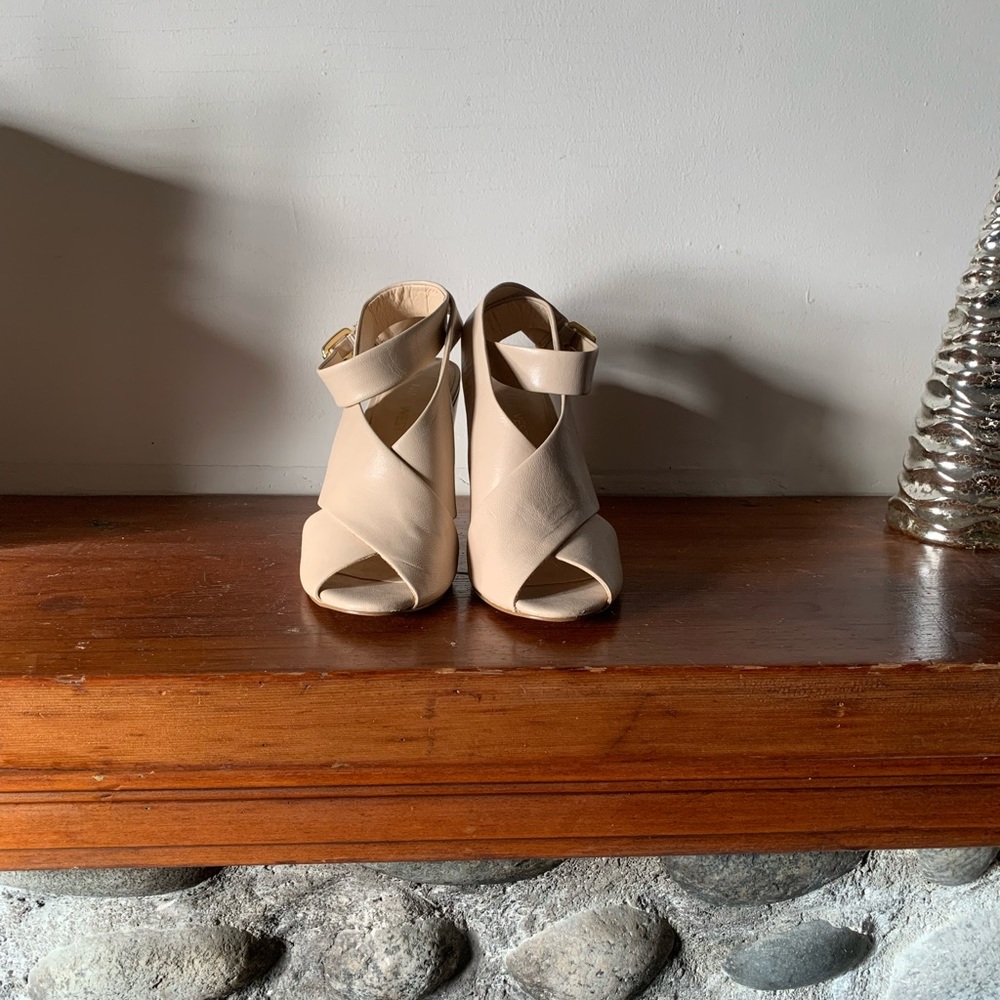 Cream/blush heels